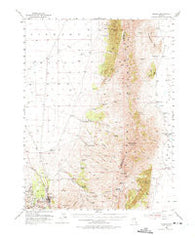Eureka Nevada Historical topographic map, 1:62500 scale, 15 X 15 Minute, Year 1953