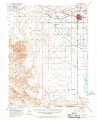 Fallon Nevada Historical topographic map, 1:62500 scale, 15 X 15 Minute, Year 1951