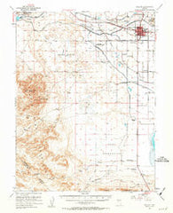 Fallon Nevada Historical topographic map, 1:62500 scale, 15 X 15 Minute, Year 1951