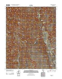 Farrier Nevada Historical topographic map, 1:24000 scale, 7.5 X 7.5 Minute, Year 2012
