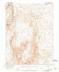 Fireball Ridge Nevada Historical topographic map, 1:62500 scale, 15 X 15 Minute, Year 1957