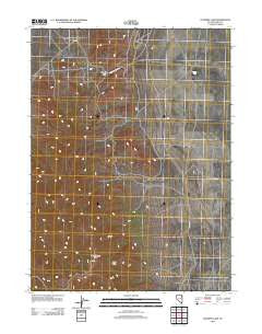 Flowery Lake Nevada Historical topographic map, 1:24000 scale, 7.5 X 7.5 Minute, Year 2012