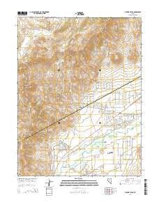 Flowery Peak Nevada Current topographic map, 1:24000 scale, 7.5 X 7.5 Minute, Year 2014