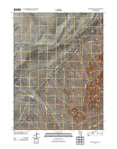Franklin Lake SE Nevada Historical topographic map, 1:24000 scale, 7.5 X 7.5 Minute, Year 2012