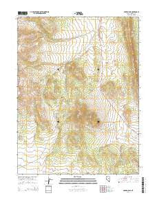 Garden Pass Nevada Current topographic map, 1:24000 scale, 7.5 X 7.5 Minute, Year 2014