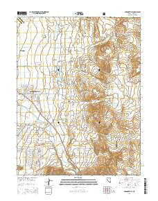 Gardnerville Nevada Current topographic map, 1:24000 scale, 7.5 X 7.5 Minute, Year 2014