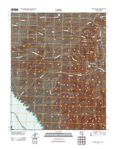 Garrett Butte Nevada Historical topographic map, 1:24000 scale, 7.5 X 7.5 Minute, Year 2012