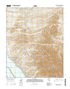 Garrett Butte Nevada Current topographic map, 1:24000 scale, 7.5 X 7.5 Minute, Year 2014