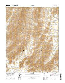 Gass Peak NE Nevada Current topographic map, 1:24000 scale, 7.5 X 7.5 Minute, Year 2014