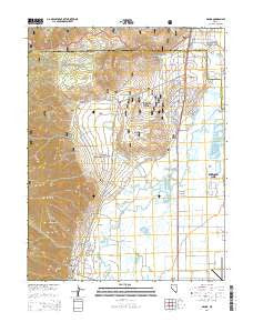 Genoa Nevada Current topographic map, 1:24000 scale, 7.5 X 7.5 Minute, Year 2014