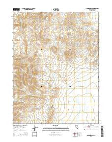 Goldbanks Hills Nevada Current topographic map, 1:24000 scale, 7.5 X 7.5 Minute, Year 2014