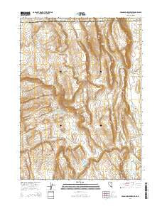 Groundhog Reservoir Nevada Current topographic map, 1:24000 scale, 7.5 X 7.5 Minute, Year 2014
