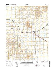 Hazen Nevada Current topographic map, 1:24000 scale, 7.5 X 7.5 Minute, Year 2014