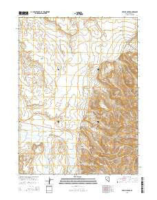 Heelfly Creek Nevada Current topographic map, 1:24000 scale, 7.5 X 7.5 Minute, Year 2014