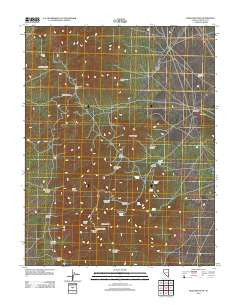 Highland Peak Nevada Historical topographic map, 1:24000 scale, 7.5 X 7.5 Minute, Year 2012