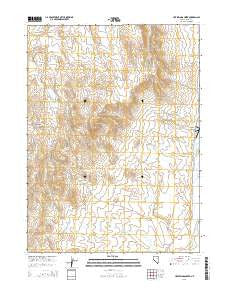 Hot Springs Creek Nevada Current topographic map, 1:24000 scale, 7.5 X 7.5 Minute, Year 2015