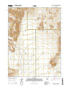 Hualapai Flat North Nevada Current topographic map, 1:24000 scale, 7.5 X 7.5 Minute, Year 2014