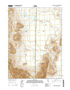 Hualapai Flat South Nevada Current topographic map, 1:24000 scale, 7.5 X 7.5 Minute, Year 2014