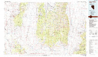 Ione Valley Nevada Historical topographic map, 1:100000 scale, 30 X 60 Minute, Year 1985