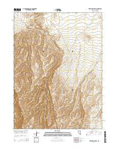Izzenhood Spring Nevada Current topographic map, 1:24000 scale, 7.5 X 7.5 Minute, Year 2014