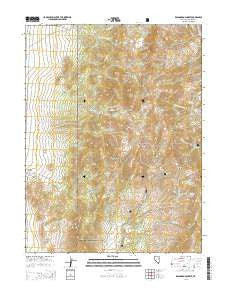 Kalamazoo Summit Nevada Current topographic map, 1:24000 scale, 7.5 X 7.5 Minute, Year 2014