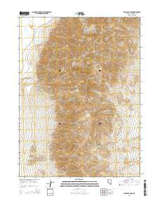King Lear Peak Nevada Current topographic map, 1:24000 scale, 7.5 X 7.5 Minute, Year 2015