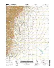 Kingston Nevada Current topographic map, 1:24000 scale, 7.5 X 7.5 Minute, Year 2014