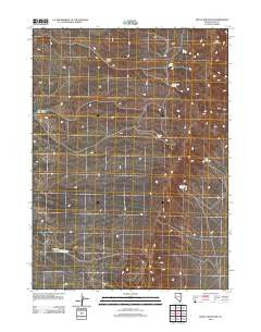 Knoll Mountain Nevada Historical topographic map, 1:24000 scale, 7.5 X 7.5 Minute, Year 2012