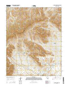 La Madre Mountain Nevada Current topographic map, 1:24000 scale, 7.5 X 7.5 Minute, Year 2015