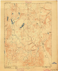 Long Valley Nevada Historical topographic map, 1:250000 scale, 1 X 1 Degree, Year 1889