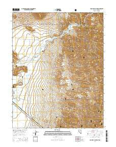 Long Dry Canyon Nevada Current topographic map, 1:24000 scale, 7.5 X 7.5 Minute, Year 2014