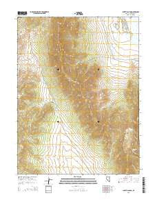 Lusetti Canyon Nevada Current topographic map, 1:24000 scale, 7.5 X 7.5 Minute, Year 2015