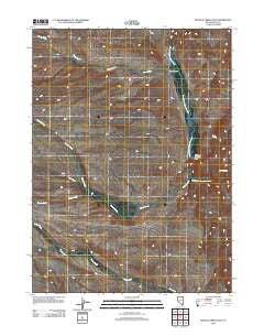 Mahala Creek East Nevada Historical topographic map, 1:24000 scale, 7.5 X 7.5 Minute, Year 2012