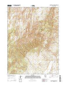 Manhattan Mountain Nevada Current topographic map, 1:24000 scale, 7.5 X 7.5 Minute, Year 2015