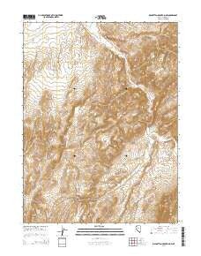 Manhattan Mountain NW Nevada Current topographic map, 1:24000 scale, 7.5 X 7.5 Minute, Year 2014