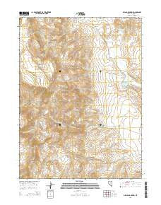 Melody Mountain Nevada Current topographic map, 1:24000 scale, 7.5 X 7.5 Minute, Year 2014