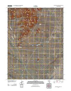 Meteorite Crater Nevada Historical topographic map, 1:24000 scale, 7.5 X 7.5 Minute, Year 2012