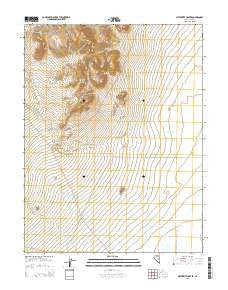 Meteorite Crater Nevada Current topographic map, 1:24000 scale, 7.5 X 7.5 Minute, Year 2014