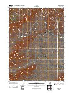 Midas Nevada Historical topographic map, 1:24000 scale, 7.5 X 7.5 Minute, Year 2012