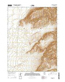 Midas SW Nevada Current topographic map, 1:24000 scale, 7.5 X 7.5 Minute, Year 2014