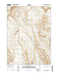 Middle Draw Reservoir Nevada Current topographic map, 1:24000 scale, 7.5 X 7.5 Minute, Year 2014
