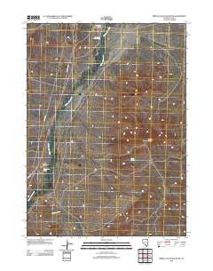 Middle Stack Mountain Nevada Historical topographic map, 1:24000 scale, 7.5 X 7.5 Minute, Year 2012