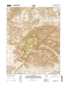 Miller Mountain Nevada Current topographic map, 1:24000 scale, 7.5 X 7.5 Minute, Year 2014