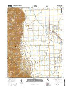 Minden Nevada Current topographic map, 1:24000 scale, 7.5 X 7.5 Minute, Year 2014