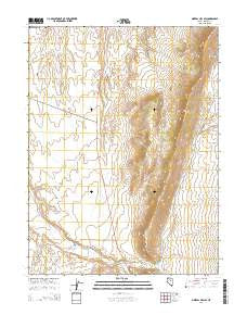Mineral Hill SW Nevada Current topographic map, 1:24000 scale, 7.5 X 7.5 Minute, Year 2014