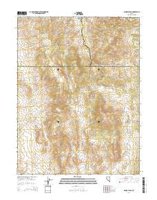 Mineral Peak Nevada Current topographic map, 1:24000 scale, 7.5 X 7.5 Minute, Year 2014