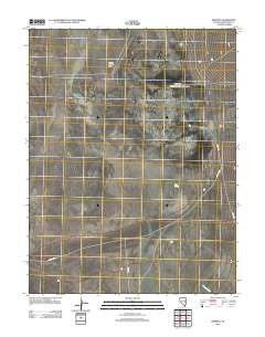 Minerva Nevada Historical topographic map, 1:24000 scale, 7.5 X 7.5 Minute, Year 2012