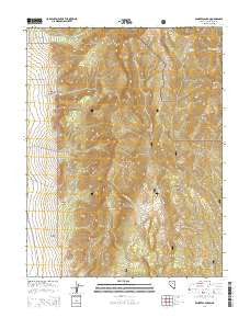 Minerva Canyon Nevada Current topographic map, 1:24000 scale, 7.5 X 7.5 Minute, Year 2014