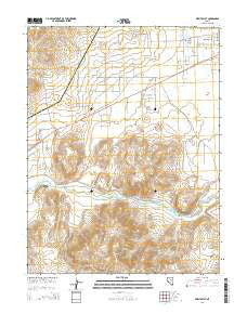 Misfits Flat Nevada Current topographic map, 1:24000 scale, 7.5 X 7.5 Minute, Year 2014