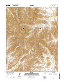 Moapa Peak NW Nevada Current topographic map, 1:24000 scale, 7.5 X 7.5 Minute, Year 2014